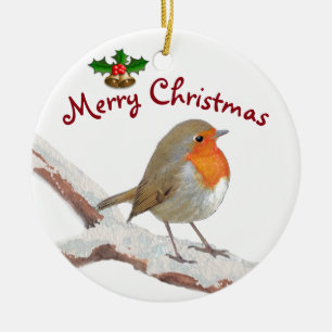 Personalized Robin Christmas Ornament