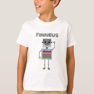 Personalized Robot Themed   T-Shirt