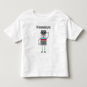 Personalized Robot Themed   Toddler T-shirt