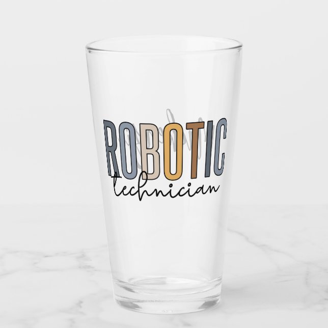 Personalized Robotic Technician | Robotic Tech Glass (Front)