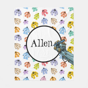 Personalized Robots Fleece Blanket