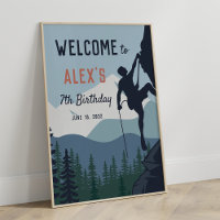 Personalized Rock Climbing Birthday Party Welcome