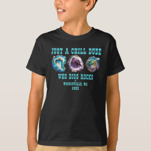 Personalized Rock Collecting Location Date Name T-Shirt