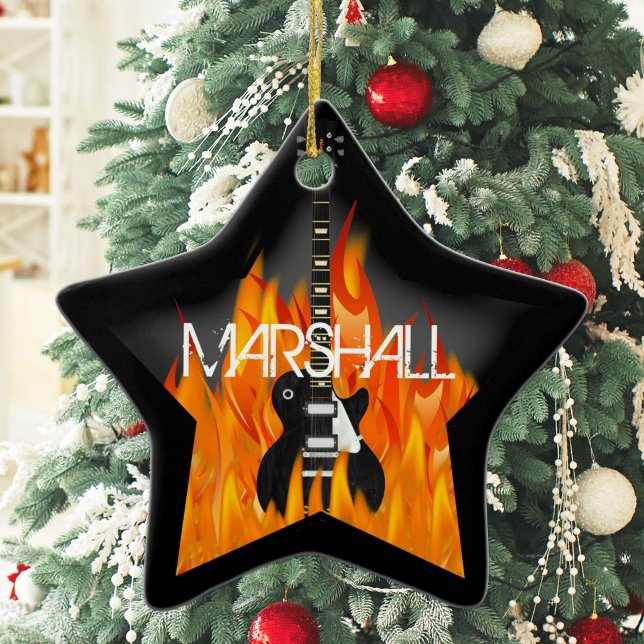 Personalized Rock Star Ornament (Creator Uploaded)