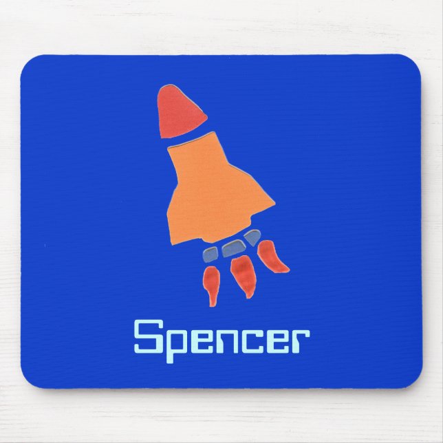 Personalized rocket mousepad (Front)