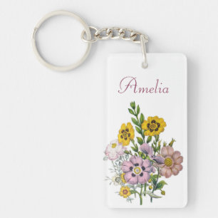 Personalized Rockroses Keychain