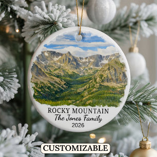 Personalized Rocky Mountain National Park Colorado Ceramic Ornament