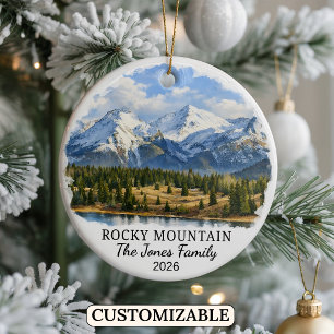 Personalized Rocky Mountain National Park Colorado Ceramic Ornament
