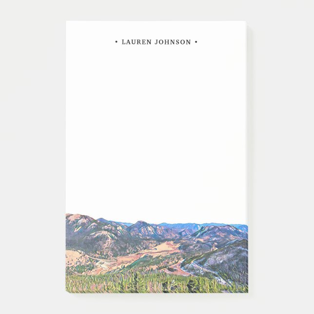 Personalized Rocky Mountain Post-it Notes (Front)