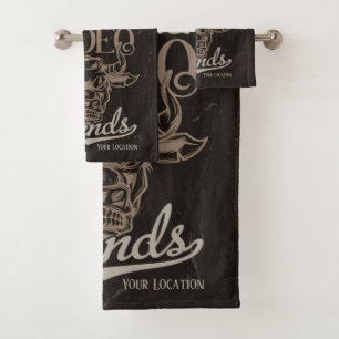 Personalized Rodeo Old West Steer Roping Legends  Bath Towel Set