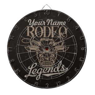 Personalized Rodeo Old West Steer Roping Legends  Dartboard