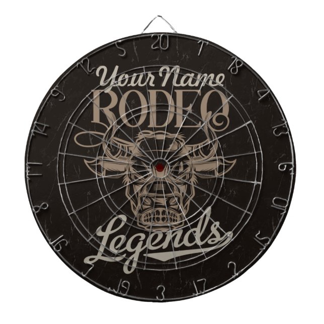 Personalized Rodeo Old West Steer Roping Legends  Dartboard (Front)