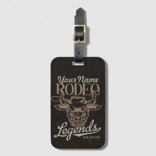 Personalized Rodeo Old West Steer Roping Legends Luggage Tag