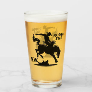 Personalized Rodeo Star Glass