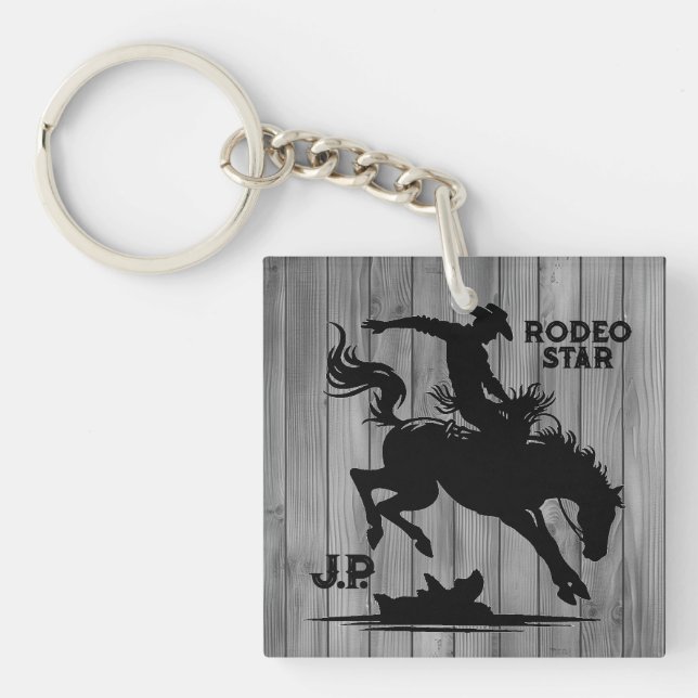 Personalized Rodeo Star Keychain (Front)