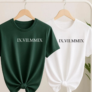 Personalized Roman Numeral Anniversary Year Gift T-Shirt