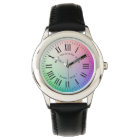 Personalized Roman Numeral Hour Ticks on Rainbow