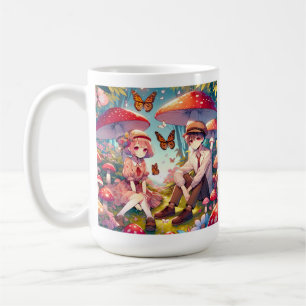 Personalized Romantic Anime Couple Coffee Mug