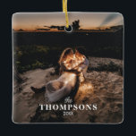 Personalized Romantic Couple Photo Christmas Ceramic Ornament<br><div class="desc">Create your own one of a kind design with your own personalized photo and custom text. Use your own photo and text to make it your own. Ideal photo and text template for wedding anniversaries,  family keepsakes.  Easy to customize photo and text template for all your personalized item needs.</div>