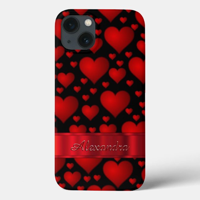 Personalized romantic heart pattern Case-Mate iPhone case (Back)