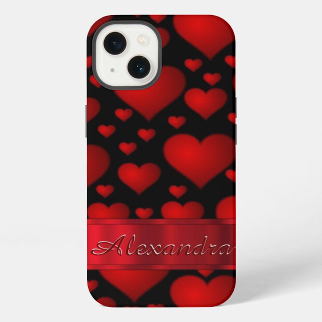 Personalized romantic heart pattern iPhone case (Back)