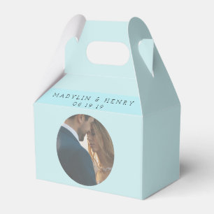 Personalized Romantic Island Paradise Blue Favor Box