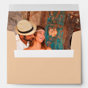 Personalized Romantic Photo Image Inside Lined Envelopes