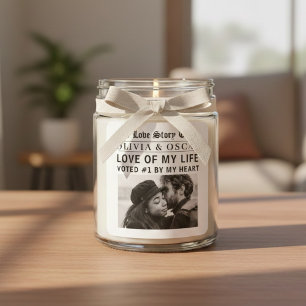 Personalized Romantic Photo   Love Story  Square Sticker