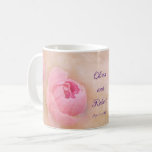 Personalized romantic pink peony coffee mug<br><div class="desc">Personalized romantic pink peony wedding invitation for your happiest day ever. Add your personal wedding message or leave it blank.</div>