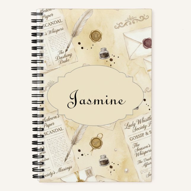 Personalized Romantic Prose Companion Notebook (Front)