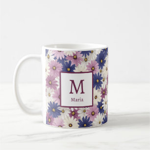 Personalized Romantic Spring Girly Flowers Coffee Mug