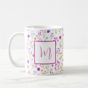 Personalized Romantic Spring Girly Flowers Coffee Mug