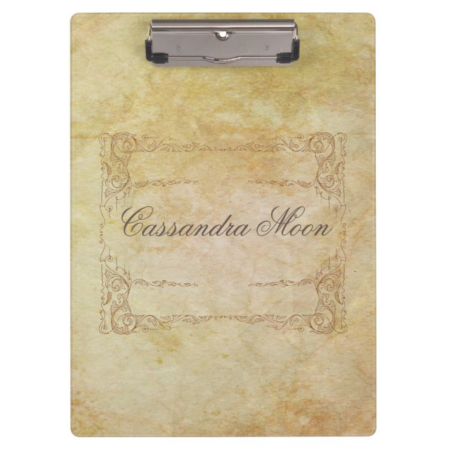 Personalized  Romantic Vintage  Clipboard (Front)
