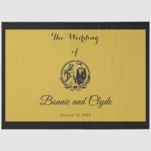 Personalized Romantic Wedding 20" x 30" Tissue Paper