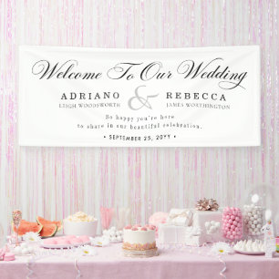 Personalized Romantic Wedding Banner