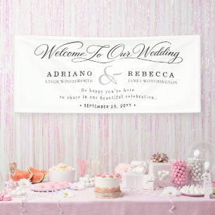Personalized Romantic Wedding Banner