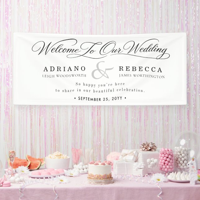 Personalized Romantic Wedding Banner (Party)