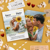 Personalized Romcom Poster Photo Save the Date