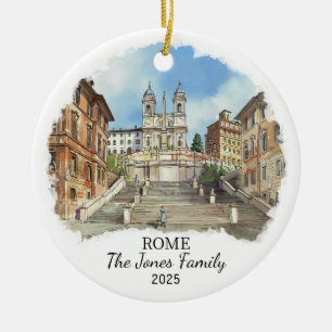 Personalized Rome Ornament, Italy Ceramic Ornament