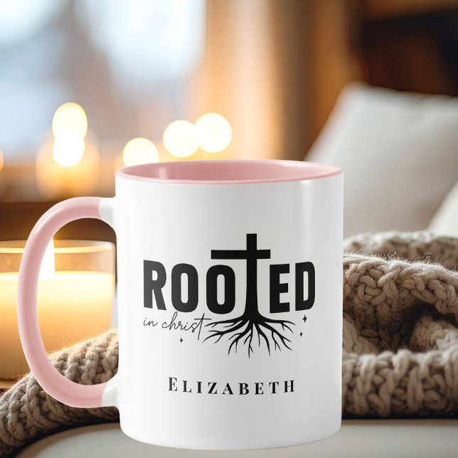 Personalized Rooted in Christ Christian Coffee Mug (Creator Uploaded)