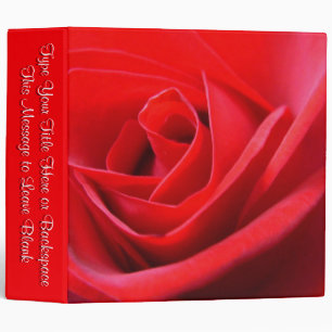 Personalized Rose Binder Red Rose School Binder Lg
