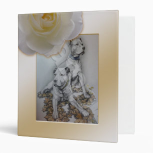 Personalized Rose Binder White Rose School Binder