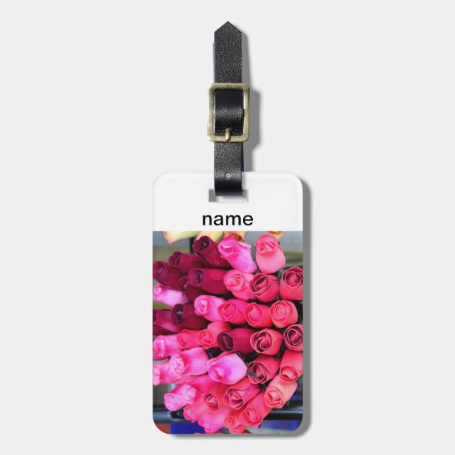 personalized rose bouquet tag (Front Vertical)