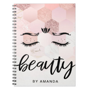 Personalized Rose Gold Beauty Appointment Notebook