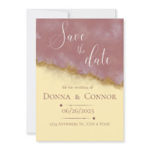 Personalized Rose & Gold Elegant Save the Date