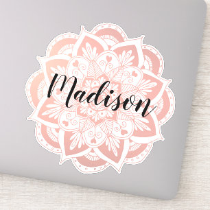 Personalized Rose Gold Flower Mandala