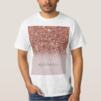 Personalized Rose Gold Glitter Drips Girly Luxury 
