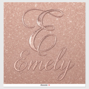 Personalized Rose Gold Glitter Name Design – Emely
