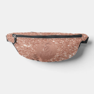 Personalized Rose Gold Glitter Name Design – Emely Fanny Pack