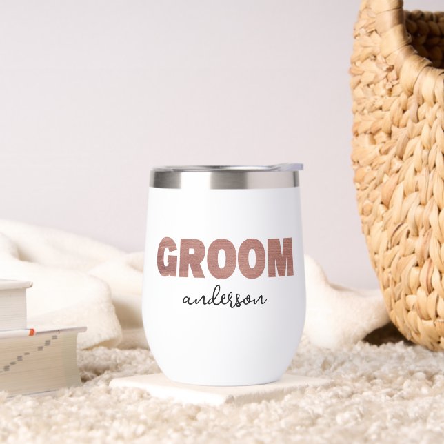 Personalized Rose Gold Groom Name (Living Room)